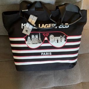 NWT Karl Lagerfeld Kristen Canvas Tote